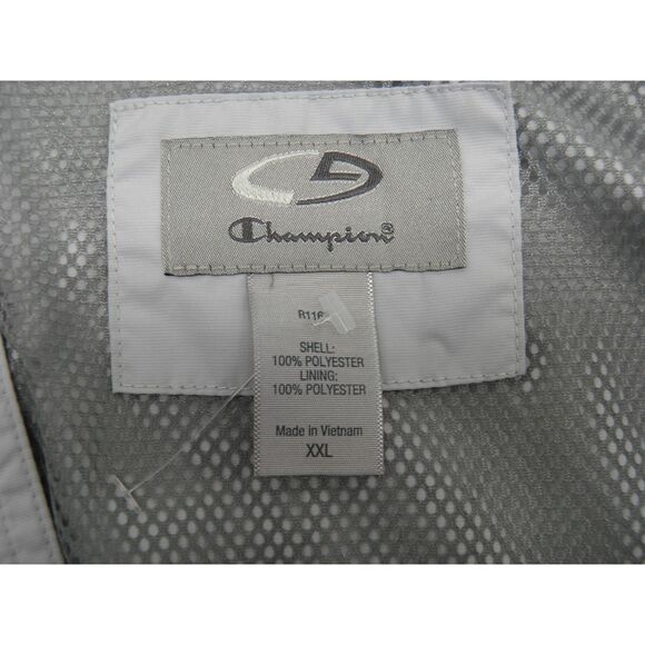 Champion C9 Men's XXL Rain Jacket Windbreaker Gray Full Zip Hooded Pockets - Picture 8 of 8